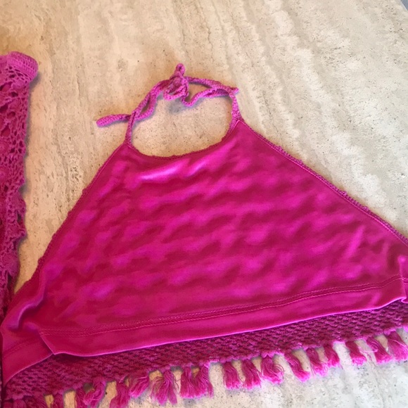 🔥Fabulous🔥Hot Pink 2 pcs crop top midi skirt - Picture 6 of 6